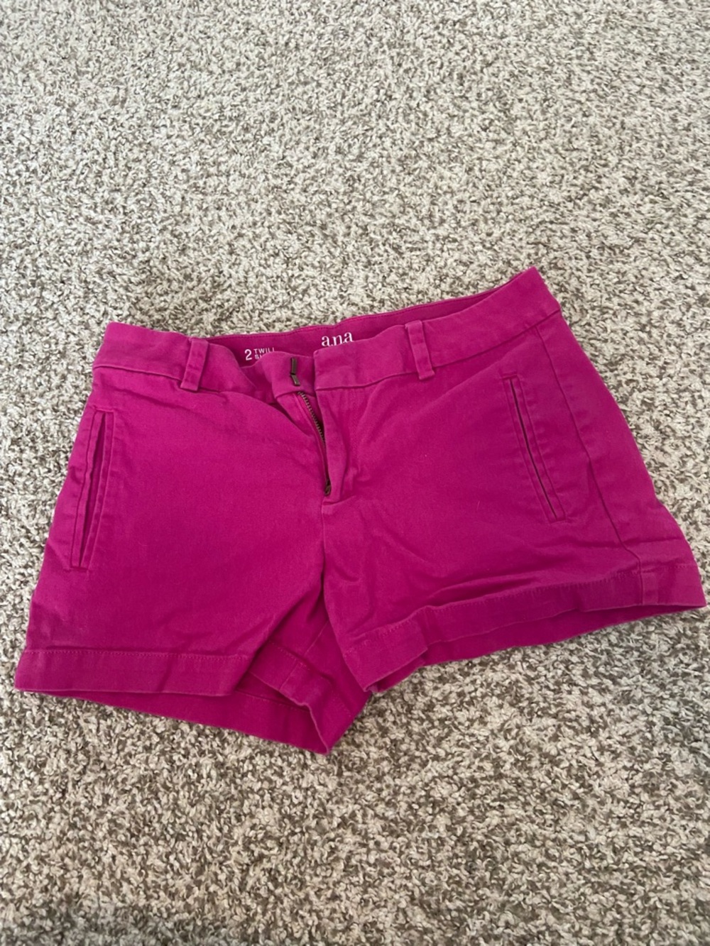 a.n.a Fuchsia Casual Cotton-Blend Bermuda Shorts